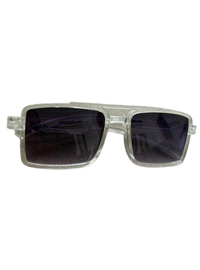 Urban Flat-Top Clear Aviator Sunglasses