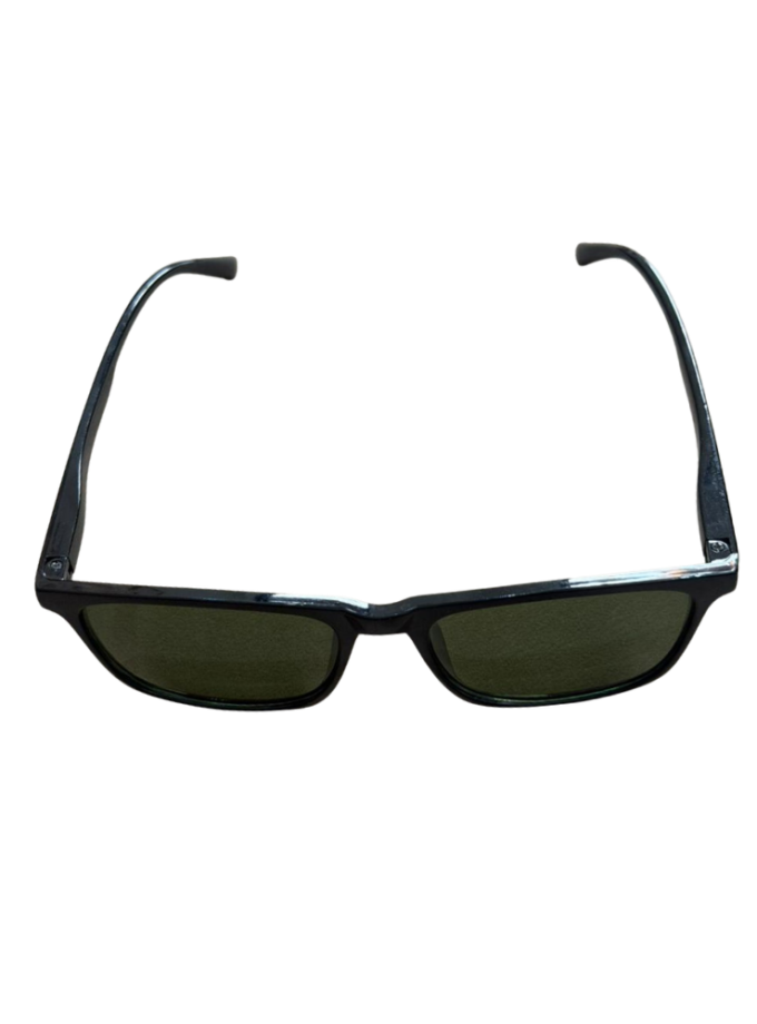 Classic Square Gloss Black Sunglasses